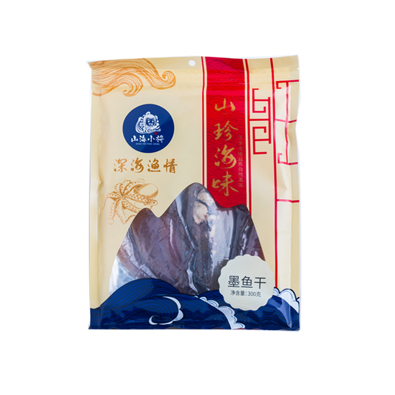 山海小将 野生墨鱼干300g