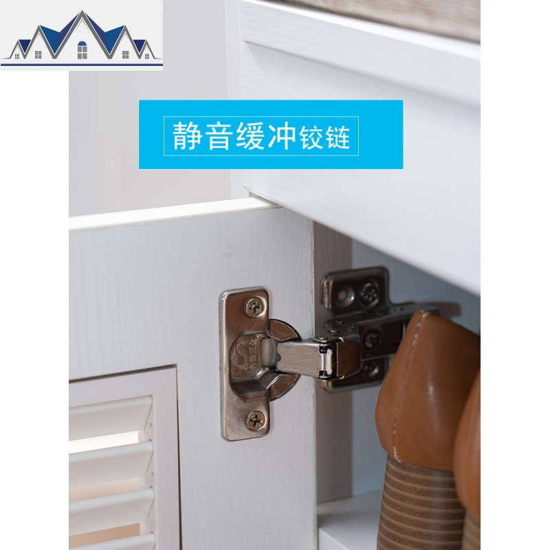 实木换鞋凳鞋柜进口可坐式带收纳储物坐垫白色鞋架简约现代家用 三维工匠收纳凳高清大图