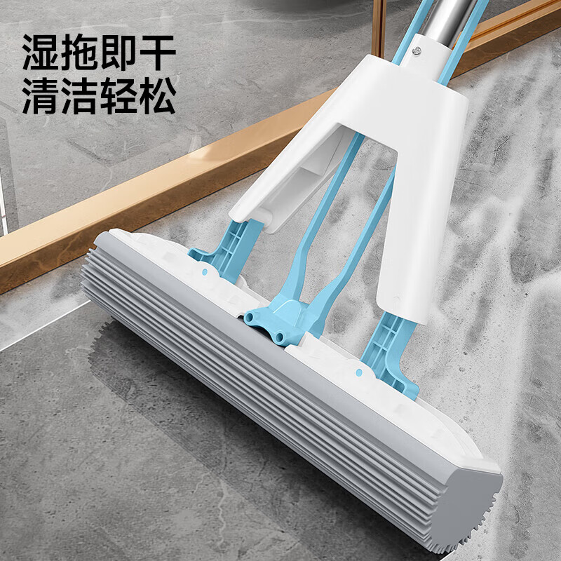 五月花海绵拖把28cm2棉头家用一拖净免手洗胶棉吸水拖布拖地墩布