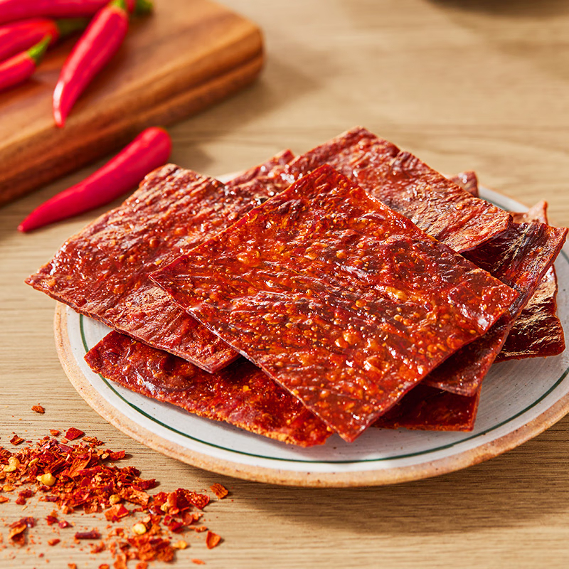 来伊份 香脆猪肉脯(香辣味)35g*3零食小吃肉脯 靖江特产肉脯肉干零食