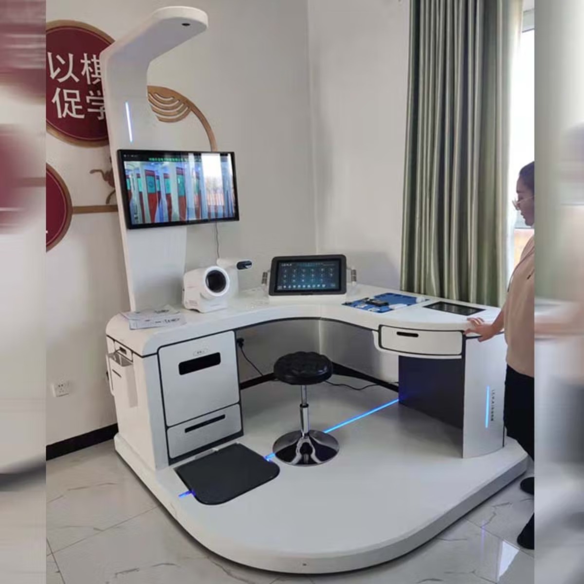 乐佳利康 HW-V9000S型健康智能体检一体机 多功能台式一体化健康一体机厂家专业直供 HW-V9000S型高清大图