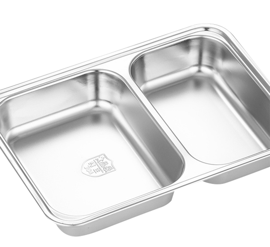 攸 304中式深小二格餐盘 24*17*3.8cm 个高清大图