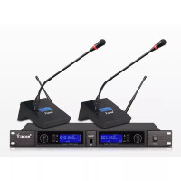 XIRCOM(捷讯)XC-2200C 一拖二无线会议话筒 适用于会议室扩声或视频会议中 频率可调