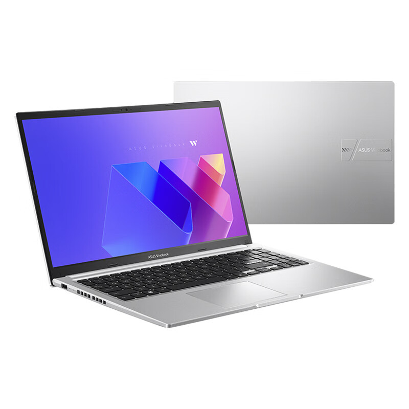 华硕(ASUS)无畏15 15.6英寸轻薄便携商务办公学生高性能笔记本电脑(R5-7430U 16G 512G )银色高清大图