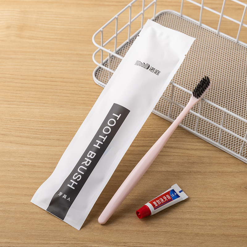 金辰一次性牙刷牙膏套装 酒店洗漱用品家用宾馆民宿盥洗用品100套装高清大图