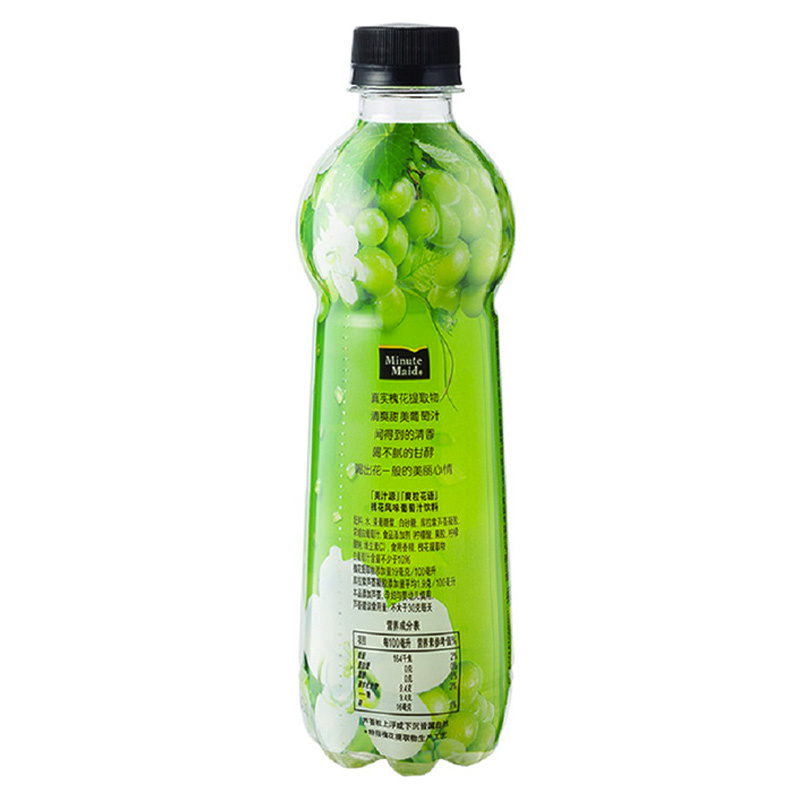 可口可乐美汁源minutemaid爽粒花语槐花风味葡萄汁饮料420ml12瓶pet