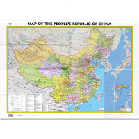 2018新版 中国地图 MAP OF CHINA中国行政地图 折叠图 全英文版 新版 正版地图 中国地图出版社 详细