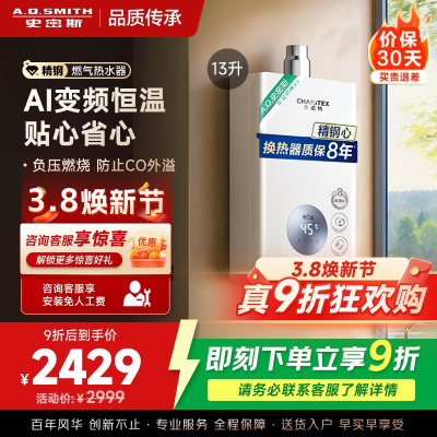 史密斯（A.O.Smith）佳尼特13升 燃气热水器JSQ26-TC1