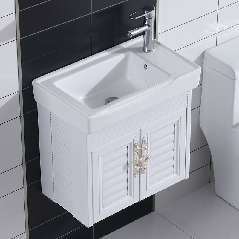 挂墙式洗手盆卫生间浴室柜组合洗漱台洗脸盆洗手台太空铝柜洗面盆