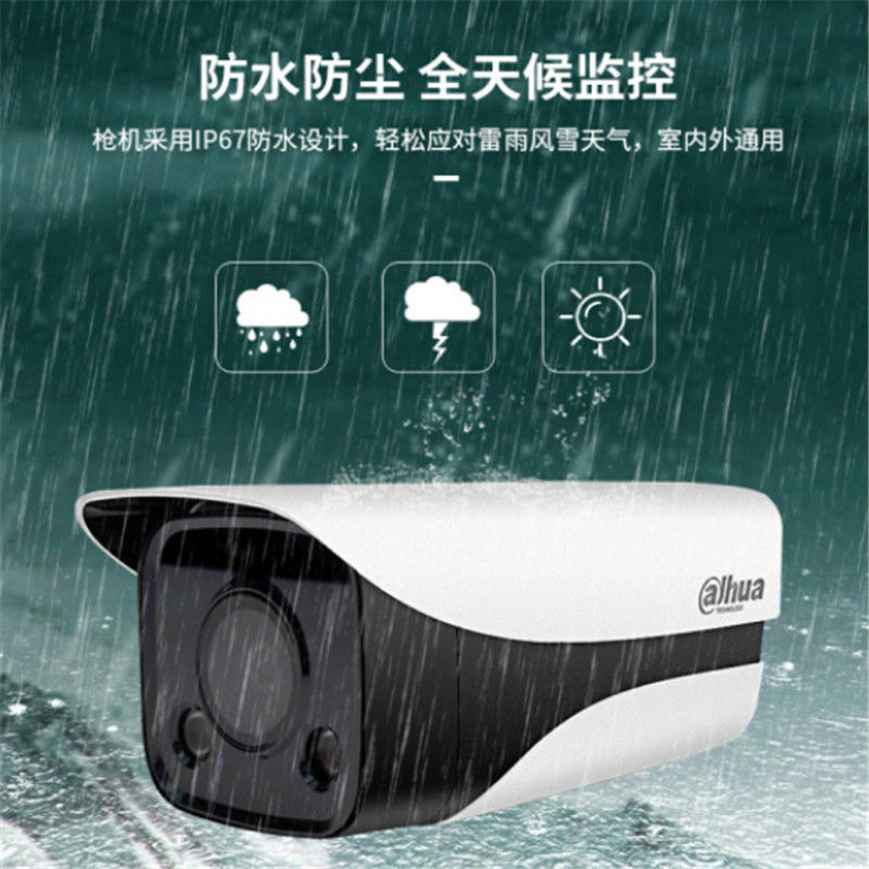 大华（alhua） DH-IPC-HFW2433M-LED网络监控摄像头 400万超清 日夜监控 全彩画面 室内室外