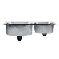 [摩恩品牌日 苏宁自营]MOEN/摩恩304不锈钢厨房水槽双槽套餐加厚洗碗水洗菜盆28118