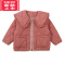 可莉允女童冬款加厚棉服女宝宝洋气娃娃领棉袄秋冬时髦韩版上衣外套冬装