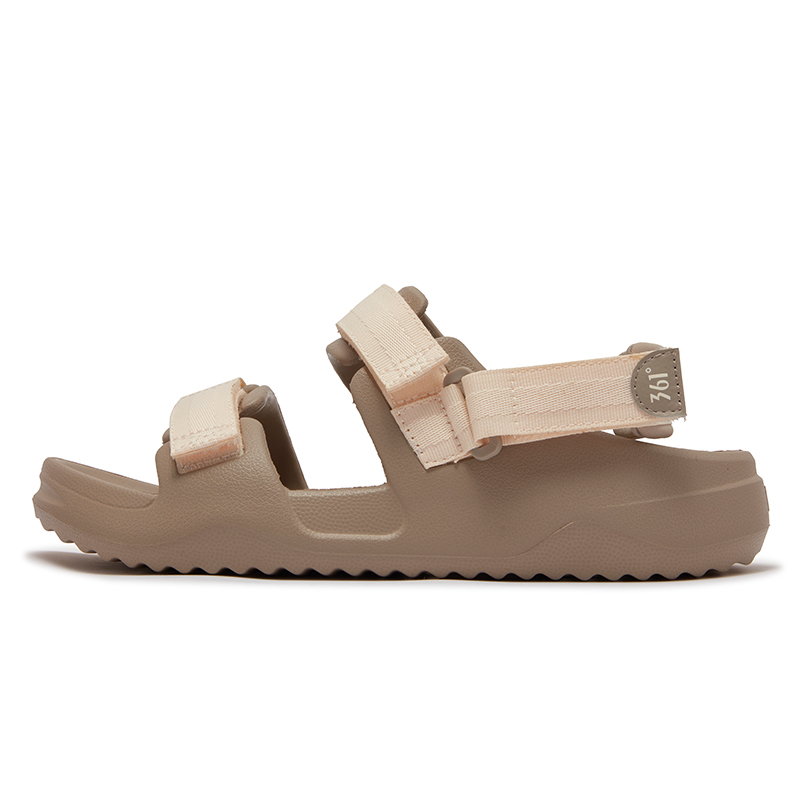 361°凉鞋男拖鞋运动鞋新款防滑魔术贴沙滩鞋外穿休闲凉拖 页岩灰/莲子白 39码