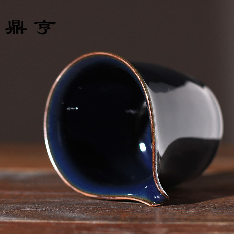 鼎亨景德镇手工祭蓝公道杯创意茶杯功夫茶具