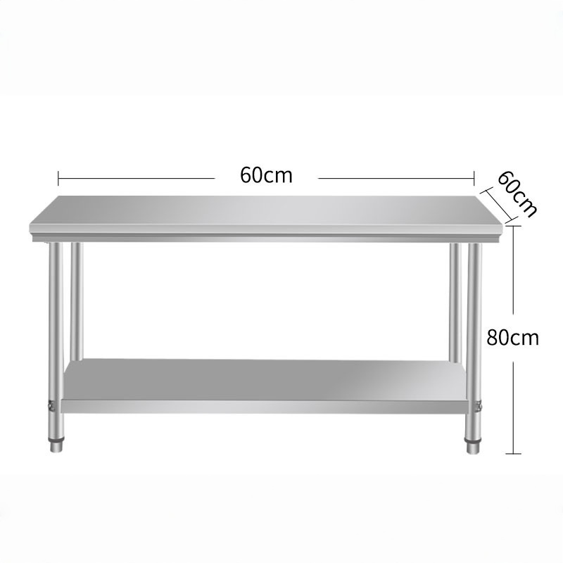 珂攸洋不锈钢工作台个 双层60*60*80cm