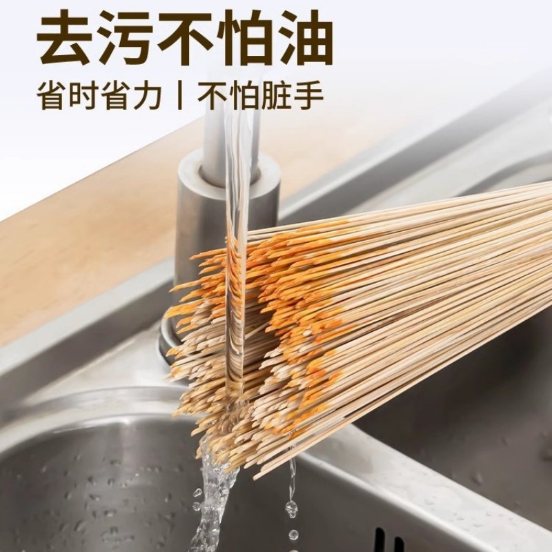 礼千初 老式竹锅刷厨房专用刷子刷锅洗锅竹刷子 31cm高清大图
