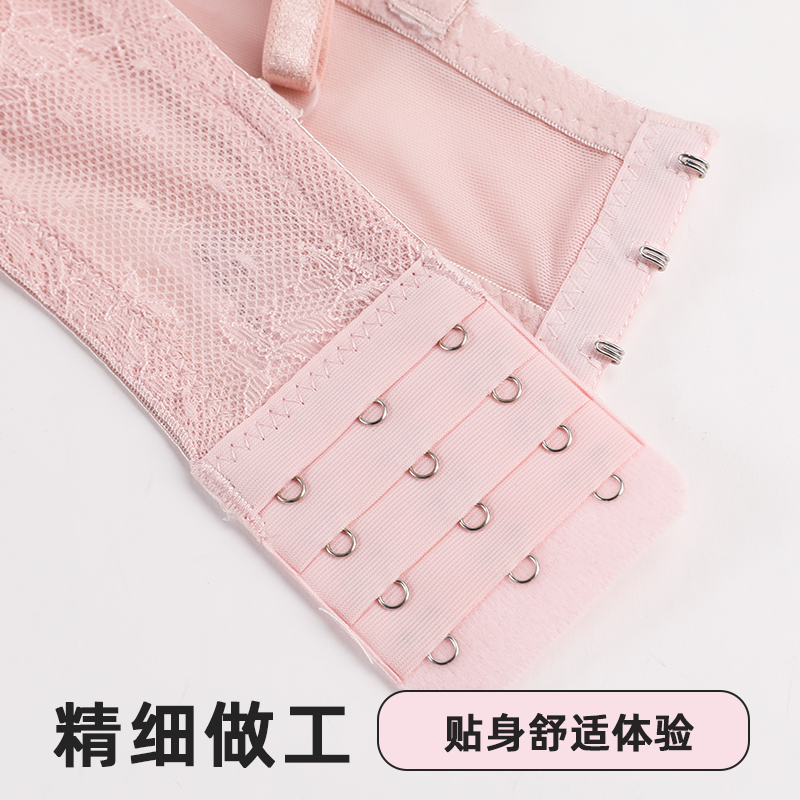 浪莎内衣女性感聚拢文胸春季薄款无痕透气胸罩蕾丝边无钢圈美背高清大图