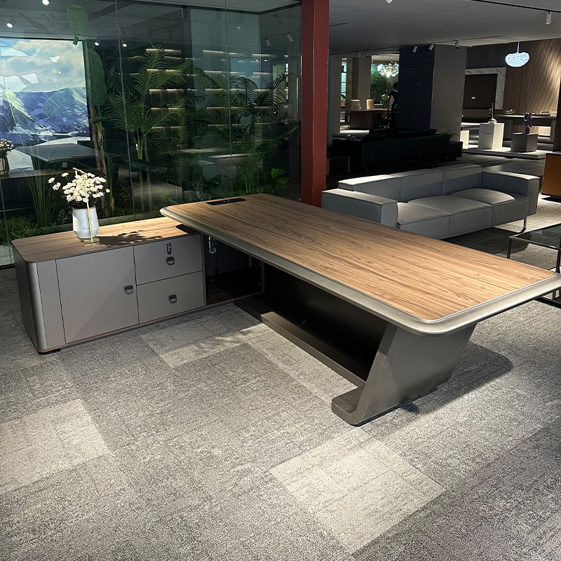 臻远 ZY5042788 简约大班台经理办公桌办公室主管桌 2.4米高清大图