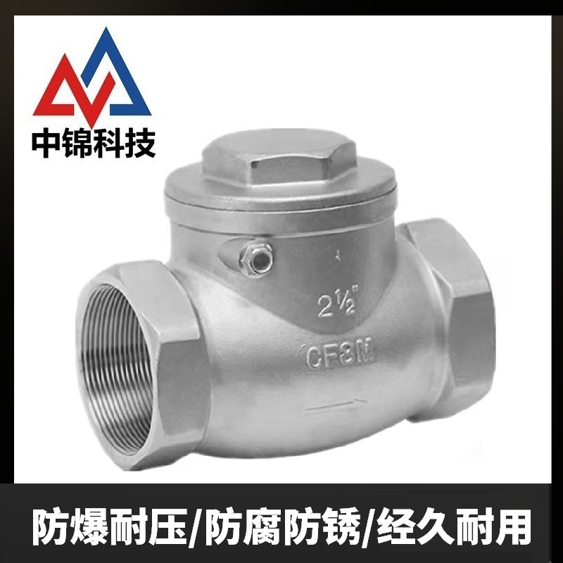 中锦科技 304不锈钢卧式止回阀DN8 (2分)个