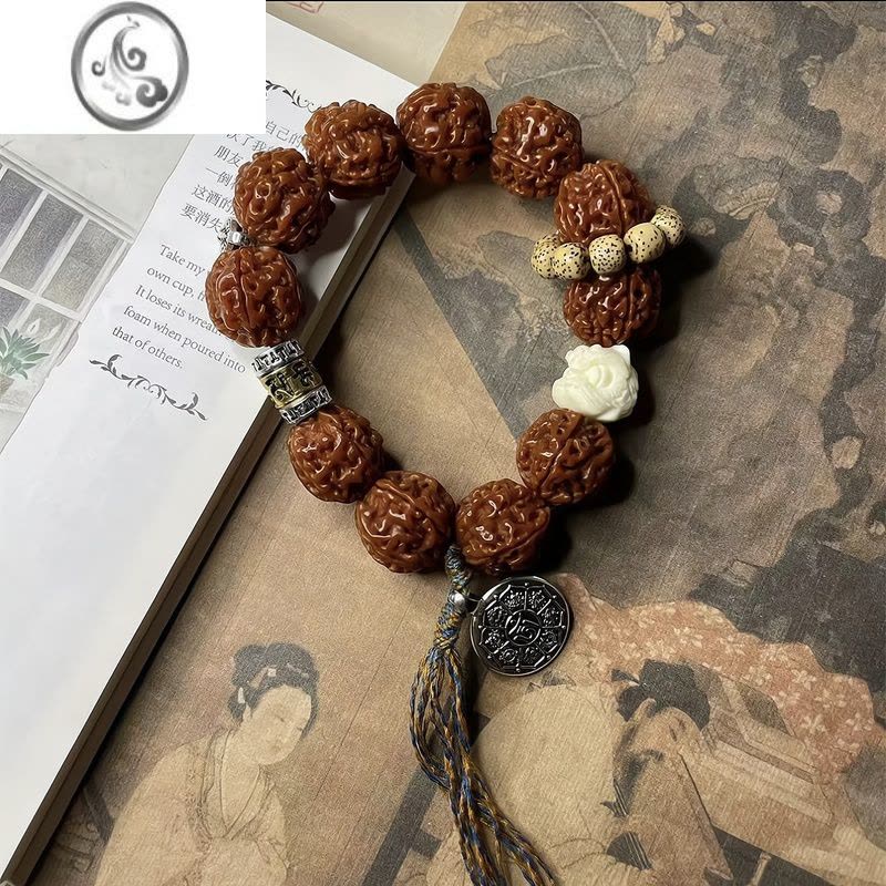 JiMi原创大金刚菩提子手串男士文玩核桃原籽星月菩提手链女款盘玩佛珠图片