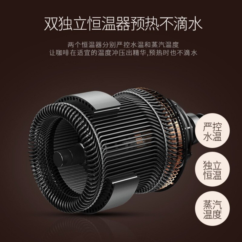 惠而浦(Whirlpool)咖啡机WCF-CY001D家用全半自动意式咖啡机 商用家用办公室 蒸汽奶泡