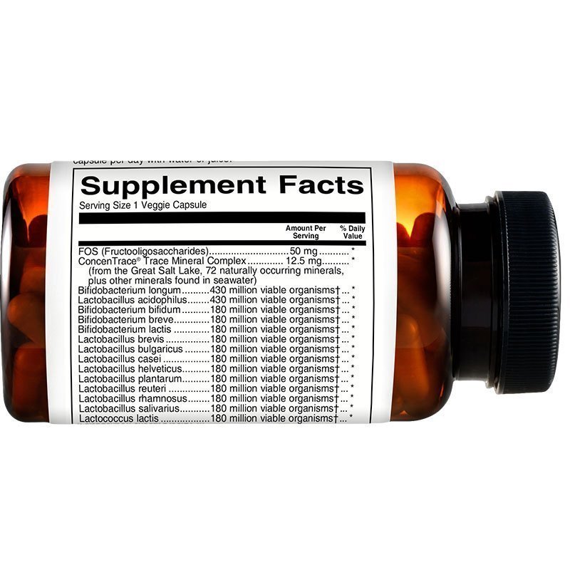斯旺森(Swanson)16种益生菌含低聚果糖全素胶囊 瓶装60粒/瓶 美国进口保健品膳食营养补充剂单件重20g