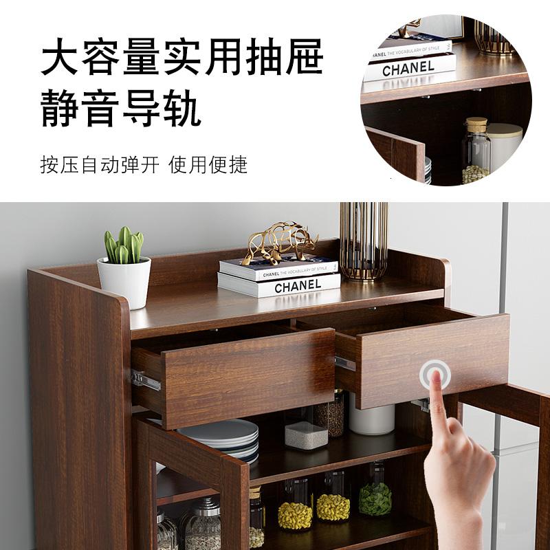 森美人北欧家用茶水柜酒柜餐边柜现代简约厨房碗柜收纳柜储物柜微波炉柜高清大图