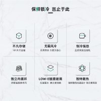西科FD-LD42 181升 纤细款冷冻柜 便利店商场透明玻璃风冷立展示柜 单门饮料酸奶超市便利店保鲜柜