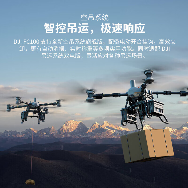 DJI FlyCart 100运载无人机 FC100旗舰套装充电器版 大载重 长航程 运载无人机 运输载重65/80公斤高清大图