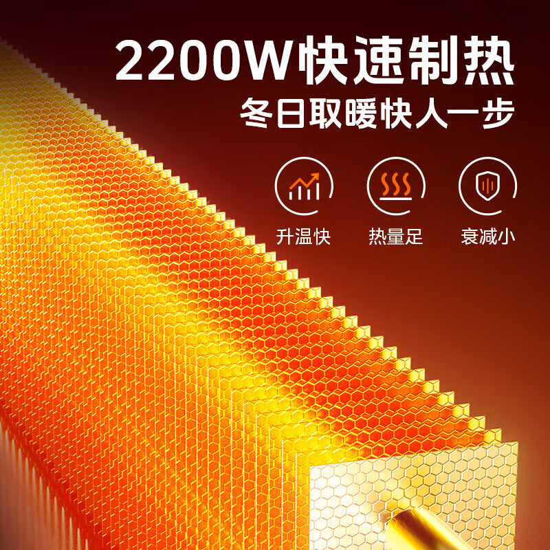 美的(Midea)取暖器 家用电暖气卧室浴室暖风机 欧式快热炉快速升温暖脚 HDT22TL白色高清大图