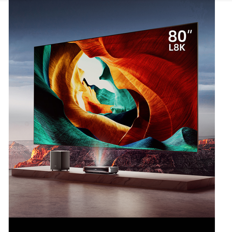 海信璀璨激光电视80l8k 80英寸高色域 超高清超薄巨幕