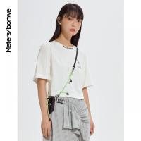 [1件3折价:34.5]美特斯邦威春季新款T恤女仲夏夜跑系列经典款短袖T恤