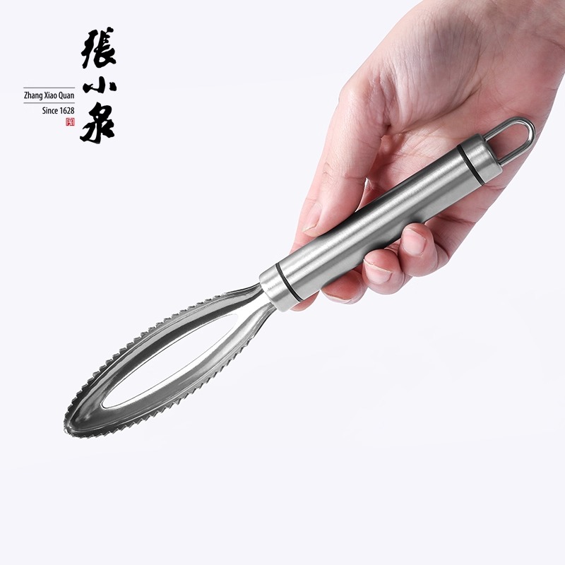 张小泉鱼鳞刨家用去刮鱼鳞神器厨房不锈钢刮鳞器打鳞刷子工具8138高清大图