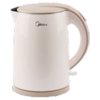 美的(Midea)电热水MK-H415E2J壶家用304不锈钢1.5L烧水壶电水壶双层防烫宿舍办公烧开水壶1.5L