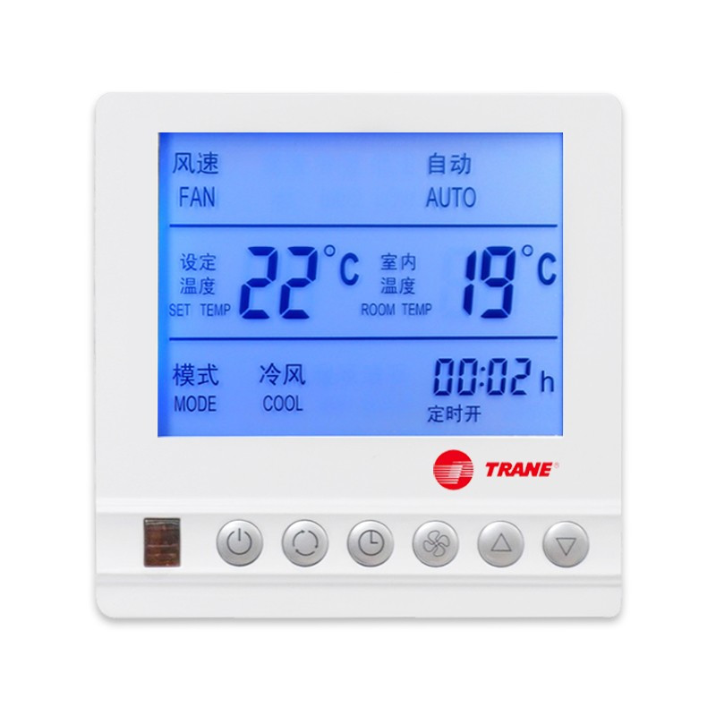 WAHL TRANE特灵中央空调温控器液晶面板风机盘管水空调三速开关面板McQuay麦克维尔 06款特灵红标 单位:个