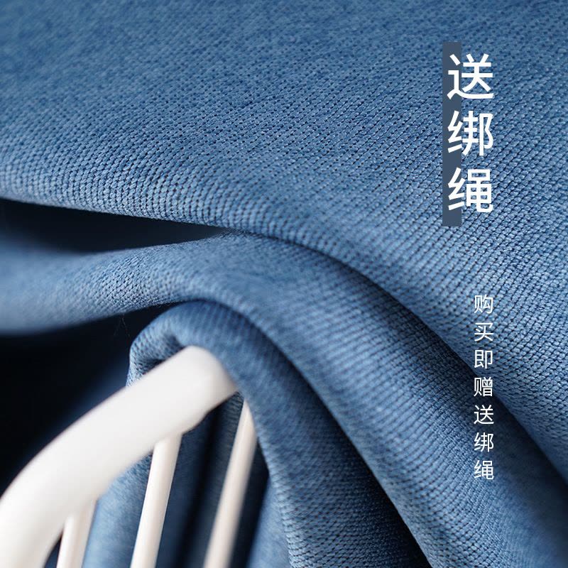 纯色遮阳窗帘布 简易免打孔安装全遮光客厅卧室成品打孔款ins图片