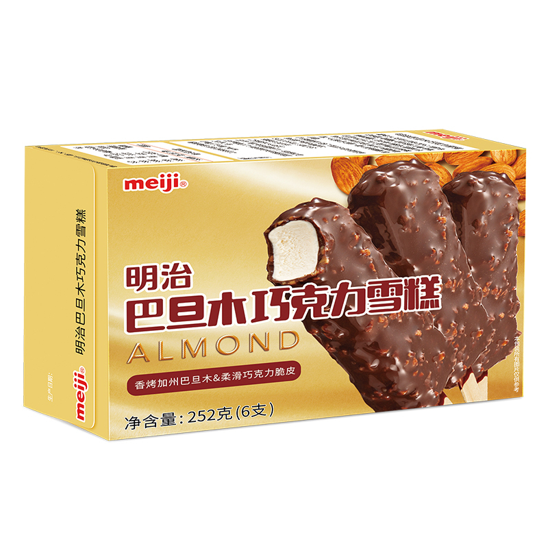 明治巴旦木巧克力雪糕(彩盒装)42g*6高清大图