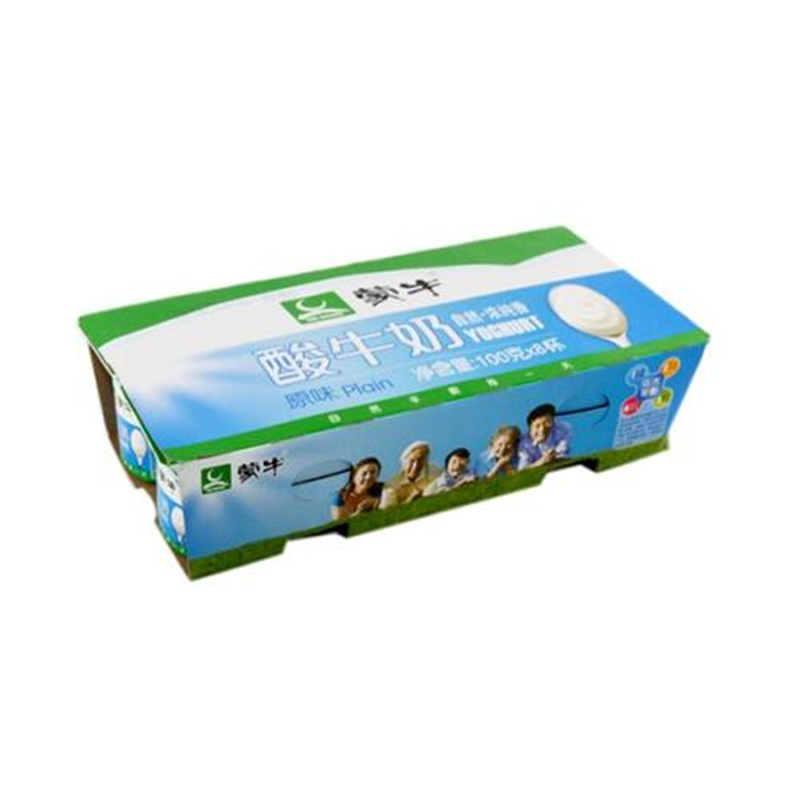 蒙牛侧贴杯益生菌酸牛奶原味100g*8