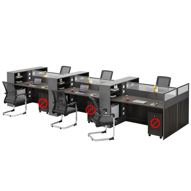 芙瑞塔隔断工位 六人位+椅套高清大图