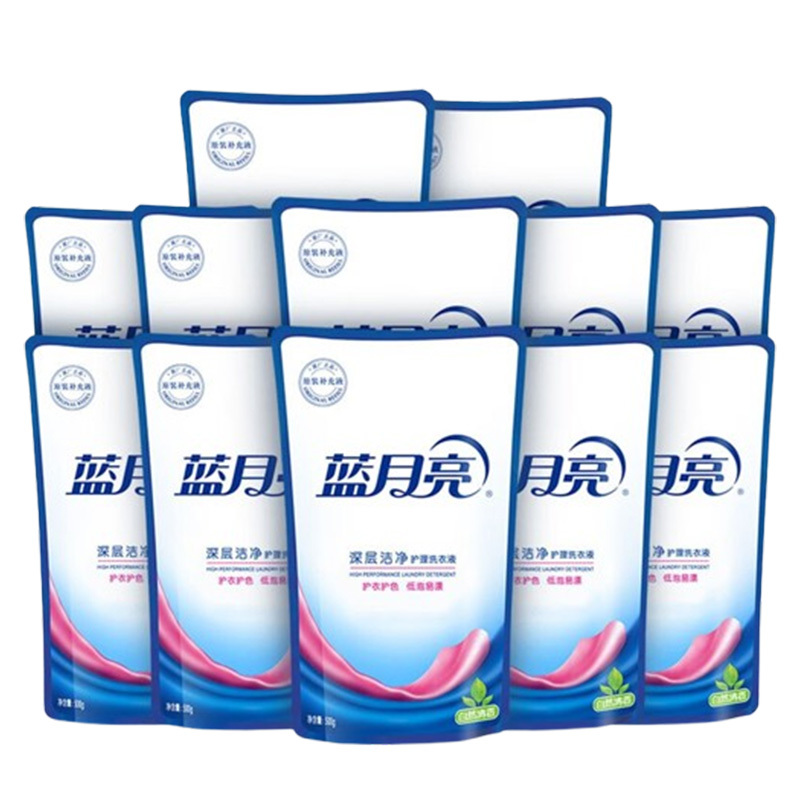 蓝月亮洗衣液去渍自然香深层洁净洗衣液箱整装500g*12袋