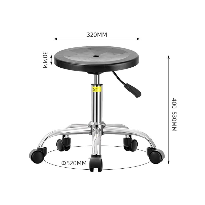 臻远ZY-7929 防静电椅子车间流水线升降椅子 40-53cm(五爪轮子)高清大图