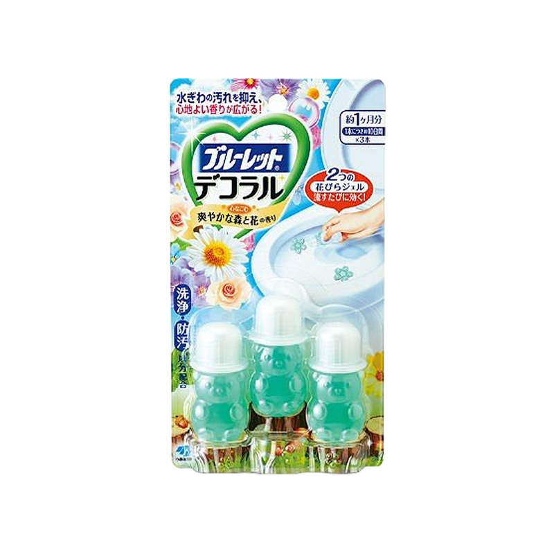 [花瓣洁厕]小林制药(KOBAYASHI) 洁厕灵 洁厕剂 凝胶花瓣 森林清新香7.5g×3