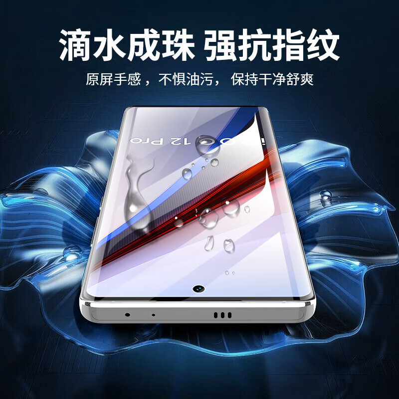 ESCASE vivoIQOO12pro水凝膜iqoo12手机膜新款曲面全屏水凝膜爱酷高清防摔指抗纹手机贴膜