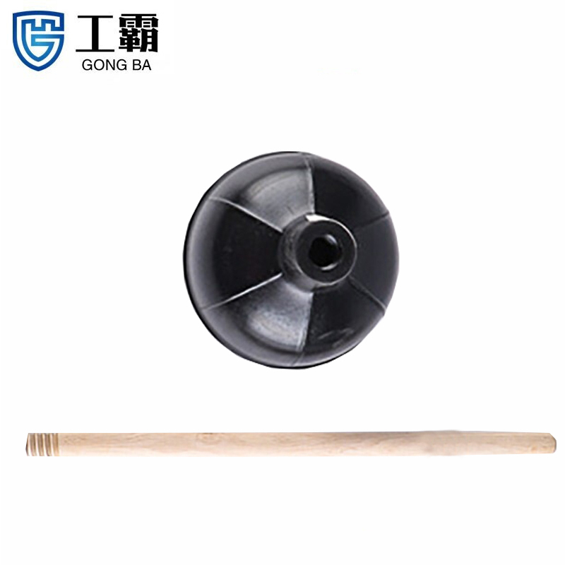 工霸(GONGBA)木柄马桶吸 皮搋子皮揣子 直径14cm 黑色 1个(2个起订)