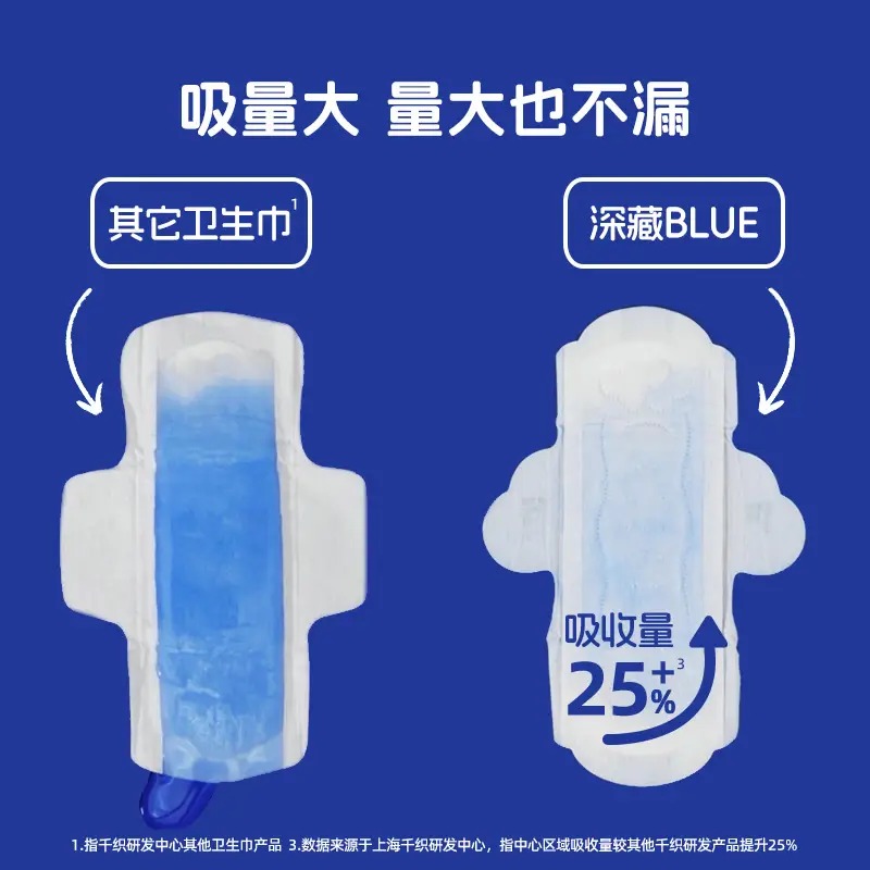 Herlab她研社 深藏blue卫生巾 日夜组合72片套装高清大图