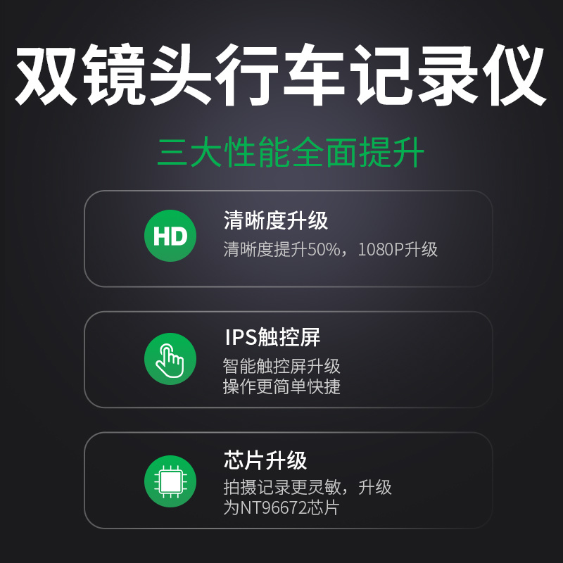 途强隐藏式行车记录仪360全景前后双录高清夜视车内外夜视加强停车监控迷你电子狗测速一体机