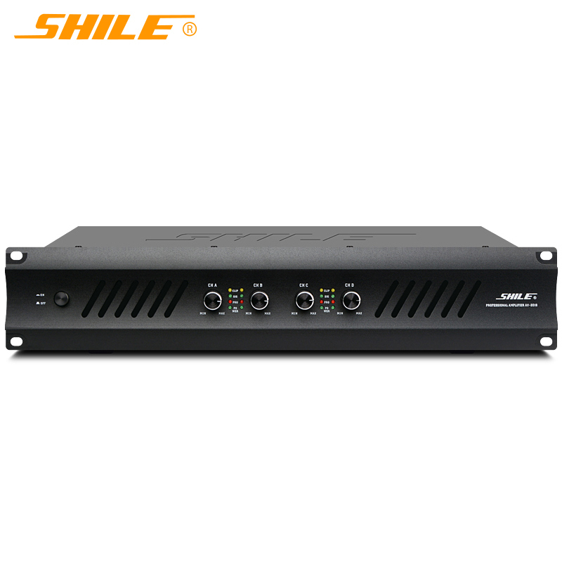 狮乐(SHILE)AV-2018功放 专业纯后级功放 会议室培训室教室定阻功放四通道150W功率放大器
