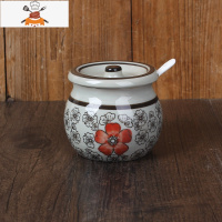 敬平日式陶瓷油泼辣子罐调味罐陶瓷商用猪油罐热油辣椒罐辣椒油罐家用 青花四两装260毫升