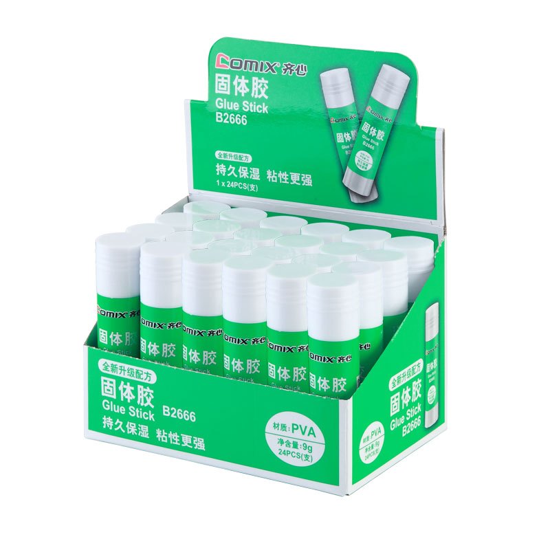 齐心 B2666 固体胶 办公胶高粘性小号9g财务胶棒儿童手工胶棒(一瓶装)