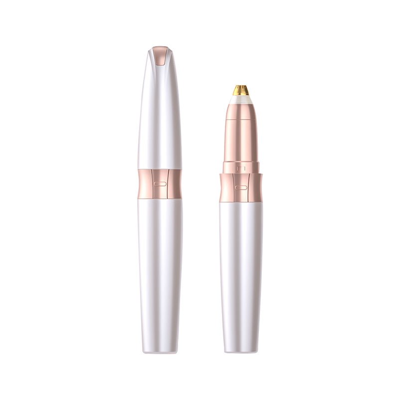 电动修眉器女士修眉刀自动修眉剃毛仪刮眉修剪器 玫瑰金-充电款(送USB充电线)